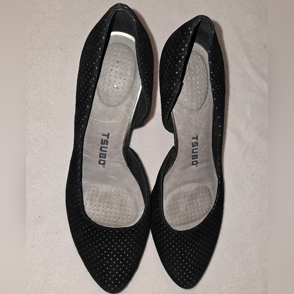 TSUBO Black Perforated D'Orsay Pump High Heel Shoes Style #F29013L US 9 or EU 40 - Picture 9 of 12